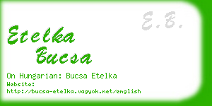 etelka bucsa business card